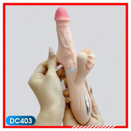 Dương vật giả cao cấp thụt liếm toả nhiệt DC403